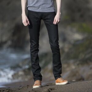 Gustin #286 Black x Black Slim Selvedge Denim Jeans 33